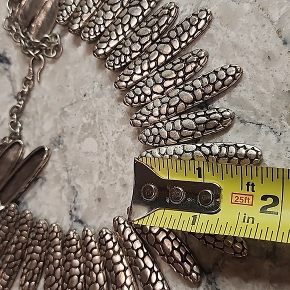 Silver Boho Statement Necklace - Picture 11 of 16
